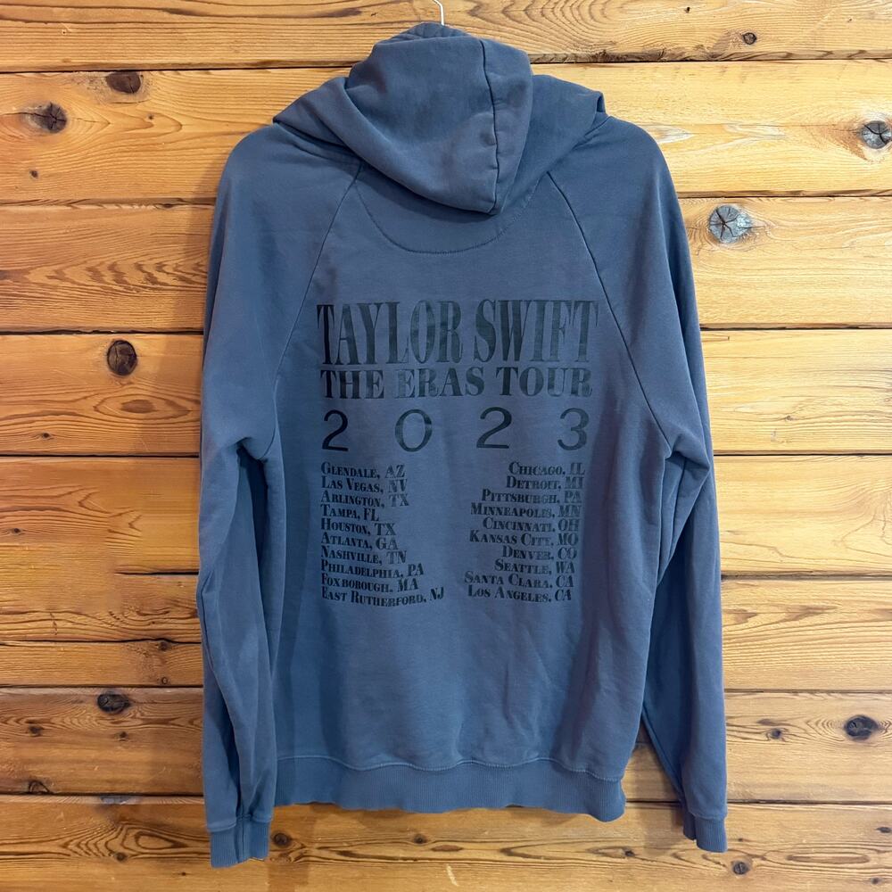 Taylor Swift THE ERAS TOUR Washed Blue Hoodie Size XS